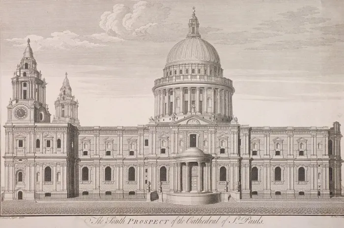 Framed Print : St Pauls Cathedral (new) exterior, c1750. Artist: Nathaniel Parr Framed Print : St Pauls Cathedral (new) exterior, c1750. Artist: Nathaniel Parr