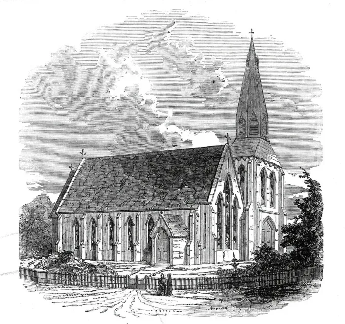 Framed Print : St. Pauls Church, New Zealand, 1845. Creator: Unknown Framed Print : St. Pauls Church, New Zealand, 1845. Creator: Unknown