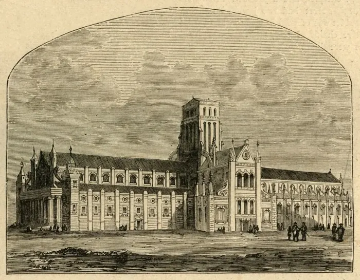 Framed Print : St. Pauls after the Fall of the Spire, from a view by Hollar, (1897). Creator: Unknown Framed Print : St. Pauls after the Fall of the Spire, from a view by Hollar, (1897). Creator: Unknown