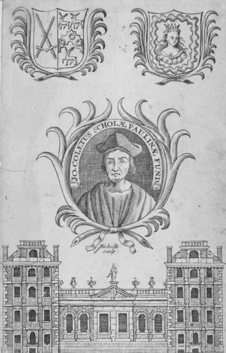 Framed Print : St Pauls School, City of London, 1750. Artist: Sutton Nicholls Framed Print : St Pauls School, City of London, 1750. Artist: Sutton Nicholls