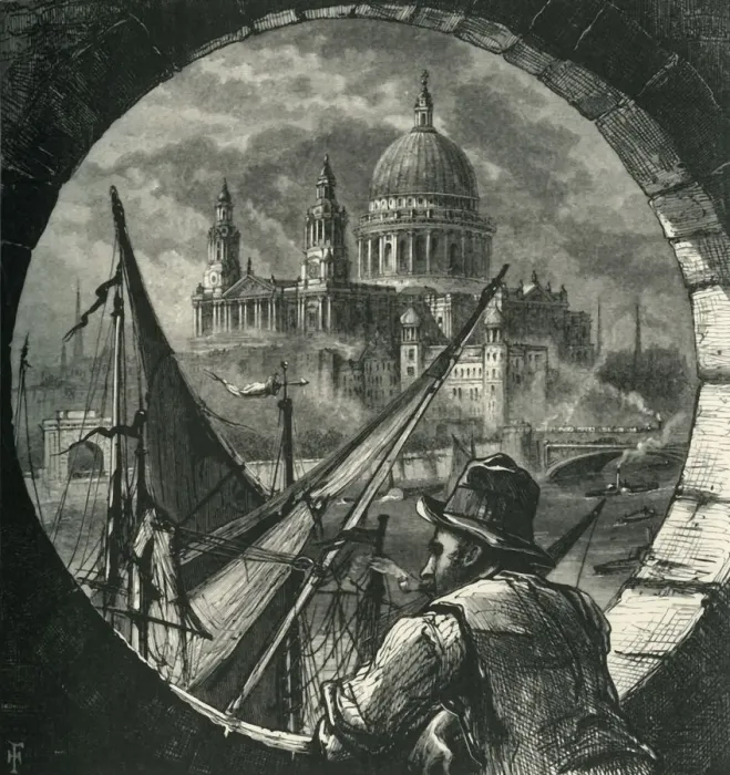 Framed Print : St. Pauls, from the Shot Tower, c1870 Framed Print : St. Pauls, from the Shot Tower, c1870