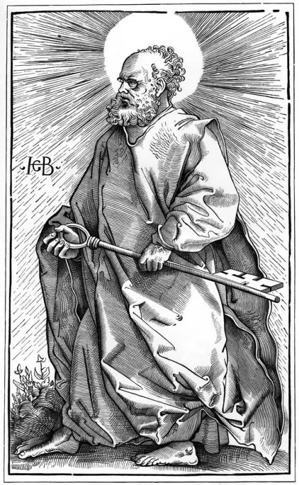 Framed Print : St Peter, 1519 (1849). Artist: A Bisson Framed Print : St Peter, 1519 (1849). Artist: A Bisson