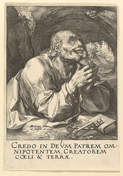 St. Peter, from Christ, the Apostles and St. Paul with the Creed, 1589