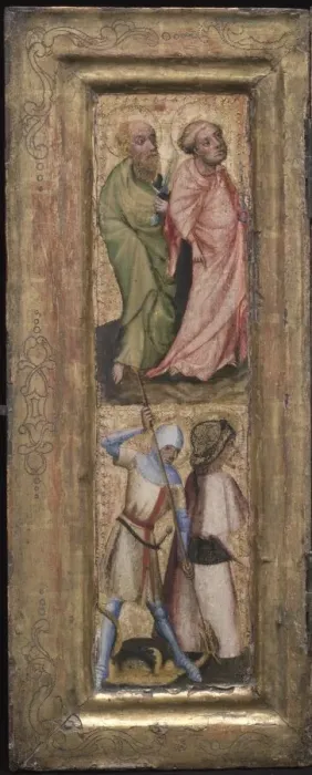 Framed Print : St. Peter and St. Paul; St. George and St. James the Greater, c. 1424. Creator: Unknown Framed Print : St. Peter and St. Paul; St. George and St. James the Greater, c. 1424. Creator: Unknown