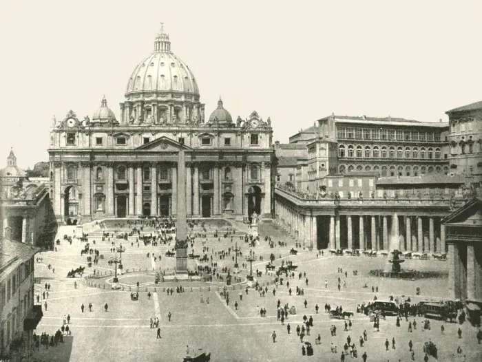 Framed Print : St Peters Basilica and the Vatican, Rome, Italy, 1895. Creator: W &s Ltd Framed Print : St Peters Basilica and the Vatican, Rome, Italy, 1895. Creator: W &s Ltd