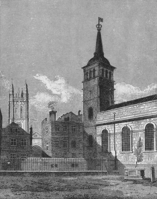 Framed Print : St Peters Church, Cornhill, City of London, 1811 (1911). Artist: George Sidney Shepherd Framed Print : St Peters Church, Cornhill, City of London, 1811 (1911). Artist: George Sidney Shepherd
