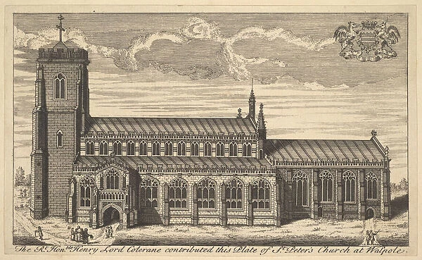 St. Peter's Church at Walpole, 18th century. Creator: Unknown