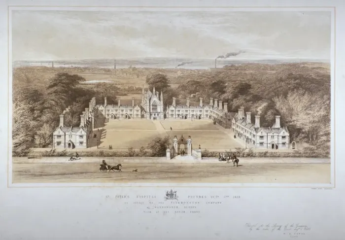 Framed Print : St Peters Hospital, East Hill, Wandsworth, London, 1849 Framed Print : St Peters Hospital, East Hill, Wandsworth, London, 1849