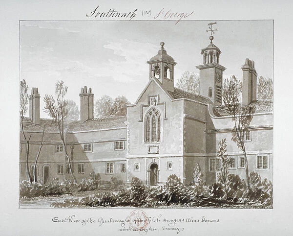 St Peters Hospital, Southwark, London, 1827. Artist: John Chessell Buckler