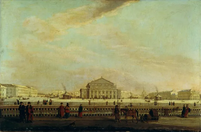 Framed Print : The St. Petersburg Imperial Bolshoi Kamenny Theatre. Artist: Mayr, Johann Georg, von (1760-1816) Framed Print : The St. Petersburg Imperial Bolshoi Kamenny Theatre. Artist: Mayr, Johann Georg, von (1760-1816)