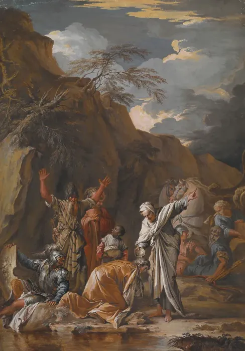 Framed Print : St. Philip Baptising the Eunuch, 1733. Creator: Joseph Goupy Framed Print : St. Philip Baptising the Eunuch, 1733. Creator: Joseph Goupy