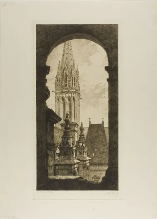 Framed Print : St. Pierre, Caen, 1879. Creator: Axel Herman Haig Framed Print : St. Pierre, Caen, 1879. Creator: Axel Herman Haig