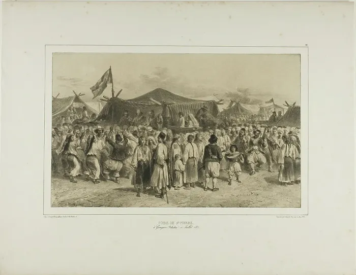 Framed Print : St. Pierre fair, Giourjevo, Wallachia, July 11, 1837, 1839. Creator: Auguste Raffet Framed Print : St. Pierre fair, Giourjevo, Wallachia, July 11, 1837, 1839. Creator: Auguste Raffet