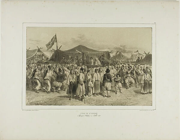 St. Pierre fair, Giourjevo, Wallachia, July 11, 1837, 1839. Creator: Auguste Raffet