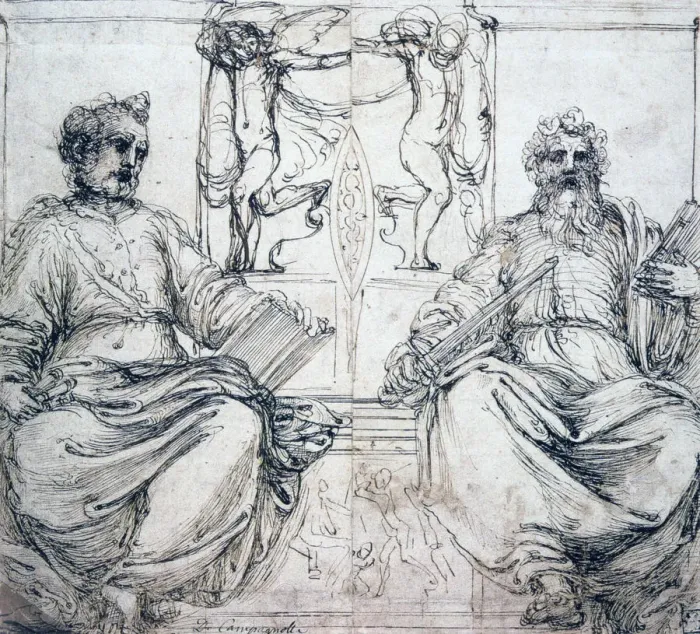 Framed Print : St Pierre and St Paul, 16th century. Artist: Perino del Vaga Framed Print : St Pierre and St Paul, 16th century. Artist: Perino del Vaga