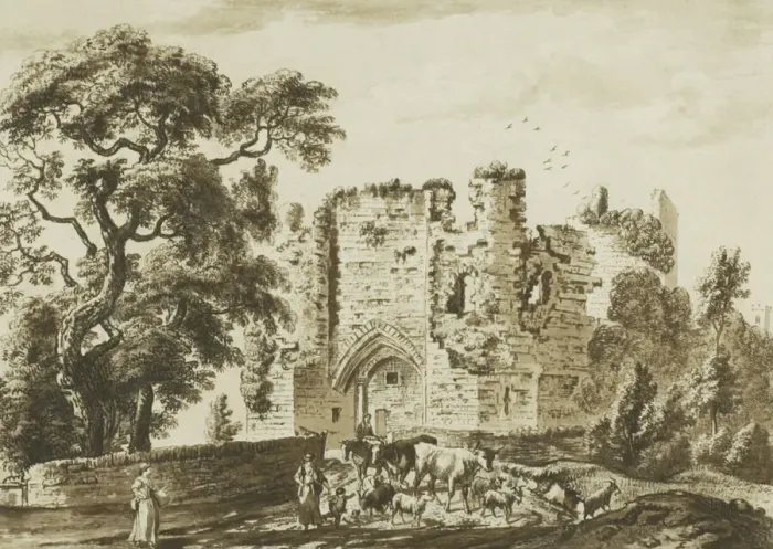 Framed Print : St. Quintins Castle near Cowbridge in Glamorgan Shire, 1773-75. Creator: Paul Sandby Framed Print : St. Quintins Castle near Cowbridge in Glamorgan Shire, 1773-75. Creator: Paul Sandby