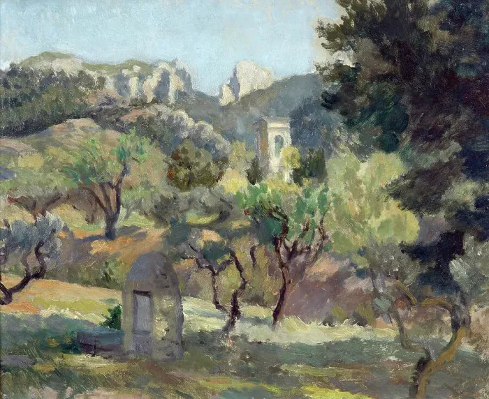 Framed Print : St. Rémy well, 1931-1933. Creator: Roger Fry Framed Print : St. Rémy well, 1931-1933. Creator: Roger Fry