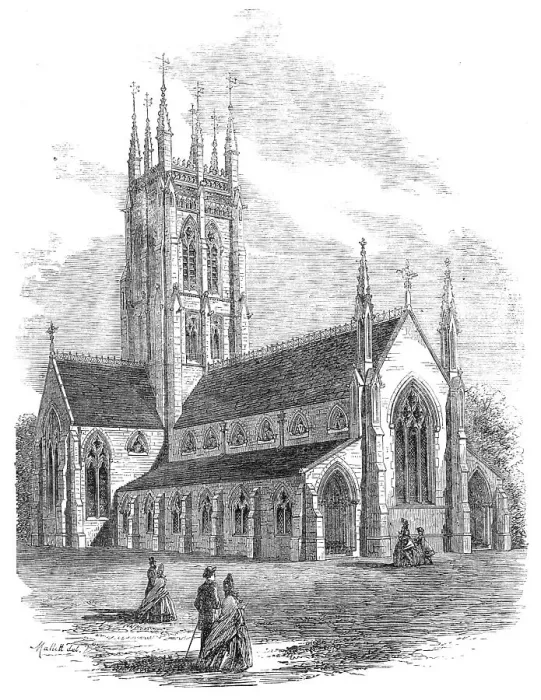 Framed Print : St. Saviour's Church, Clapham, 1864. Creator: Unknown Framed Print : St. Saviour's Church, Clapham, 1864. Creator: Unknown