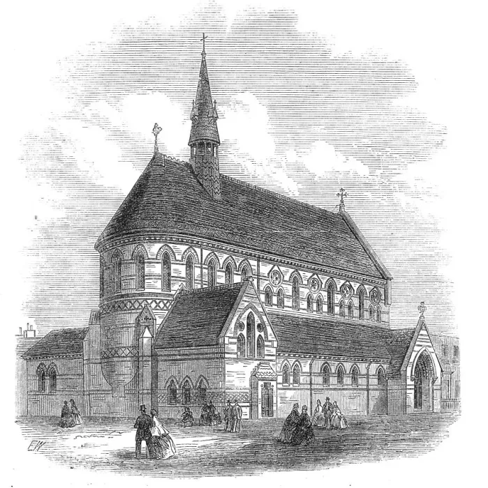 Framed Print : St. Saviour's Church, Hoxton, 1868. Creator: Unknown Framed Print : St. Saviour's Church, Hoxton, 1868. Creator: Unknown