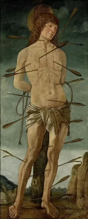 Framed Print : St Sebastian, 1470-1490. Creator: Francesco Bonsignori Framed Print : St Sebastian, 1470-1490. Creator: Francesco Bonsignori