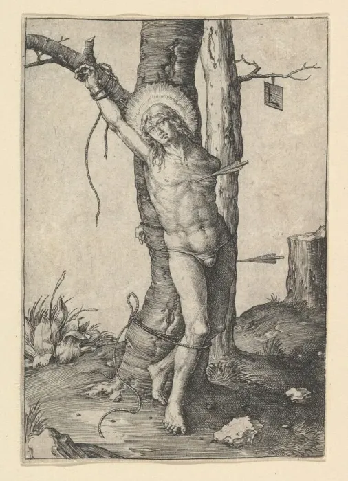 Framed Print : St. Sebastian, ca. 1510. Creator: Lucas van Leyden Framed Print : St. Sebastian, ca. 1510. Creator: Lucas van Leyden