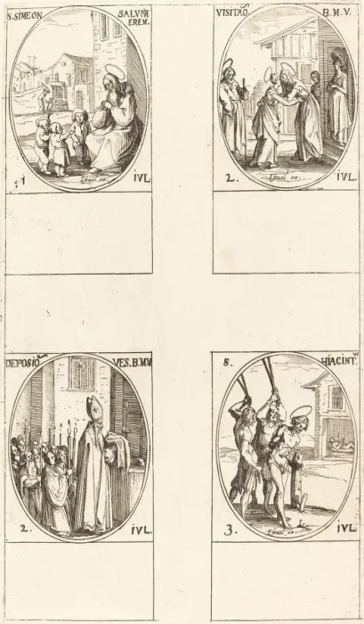 Framed Print : St. Simeon Salus; The Visitation; Deposition of the Virgins Clothes; St. Hiacintus Framed Print : St. Simeon Salus; The Visitation; Deposition of the Virgins Clothes; St. Hiacintus