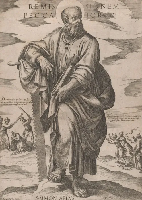 Framed Print : St. Simon, from Christ, Mary, and the Apostles, ca. 1590-ca. 1610 Framed Print : St. Simon, from Christ, Mary, and the Apostles, ca. 1590-ca. 1610