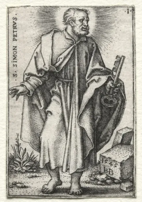 Framed Print : St. Simon Peter, 1545-1546. Creator: Hans Sebald Beham (German, 1500-1550) Framed Print : St. Simon Peter, 1545-1546. Creator: Hans Sebald Beham (German, 1500-1550)