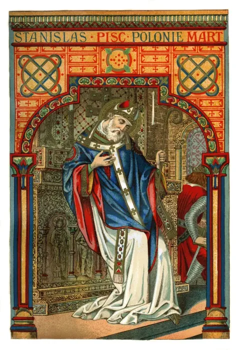 Framed Print : St Stanislas, 11th century Polish bishop and martyr, 1886