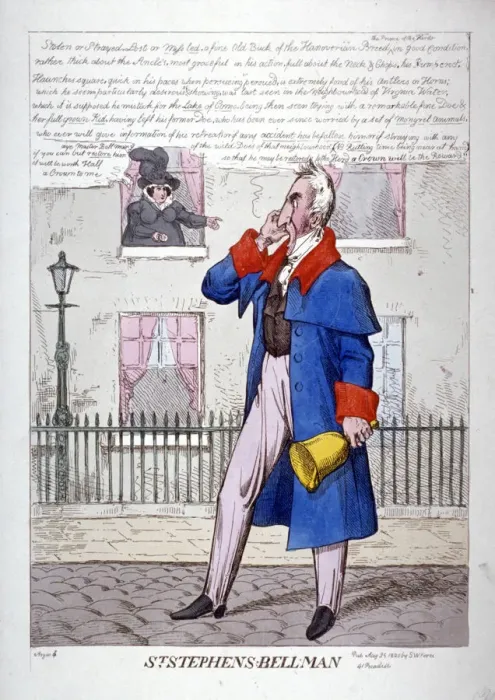 Framed Print : St Stephens Bell Man, 1820 Framed Print : St Stephens Bell Man, 1820