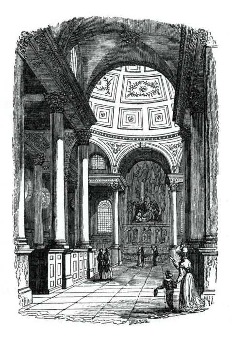 Framed Print : St Stephens Church, Walbrook, London, 1833. Artist: Jackson Framed Print : St Stephens Church, Walbrook, London, 1833. Artist: Jackson