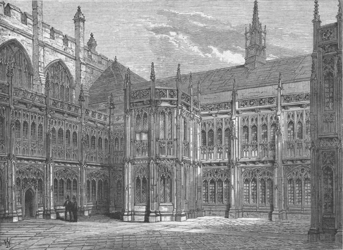 Framed Print : St Stephens Cloisters, 1897 Framed Print : St Stephens Cloisters, 1897