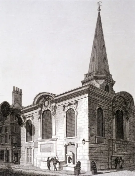 Framed Print : St Swithin London Stone, London, 1812. Artist: Joseph Skelton Framed Print : St Swithin London Stone, London, 1812. Artist: Joseph Skelton