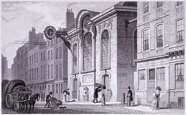 St Swithin London Stone, London, 1831. Artist: James Tingle