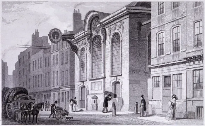Framed Print : St Swithin London Stone, London, 1831. Artist: James Tingle Framed Print : St Swithin London Stone, London, 1831. Artist: James Tingle