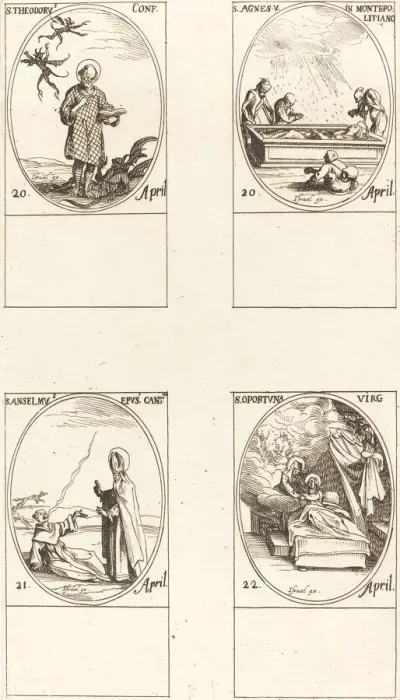 Framed Print : St. Theodorus; St. Agnes of Monte Pulciano; St. Anselme, Archbishop of Canterbury; St Framed Print : St. Theodorus; St. Agnes of Monte Pulciano; St. Anselme, Archbishop of Canterbury; St