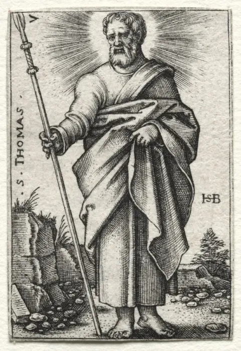 Framed Print : St. Thomas, 1545-1546. Creator: Hans Sebald Beham (German, 1500-1550) Framed Print : St. Thomas, 1545-1546. Creator: Hans Sebald Beham (German, 1500-1550)