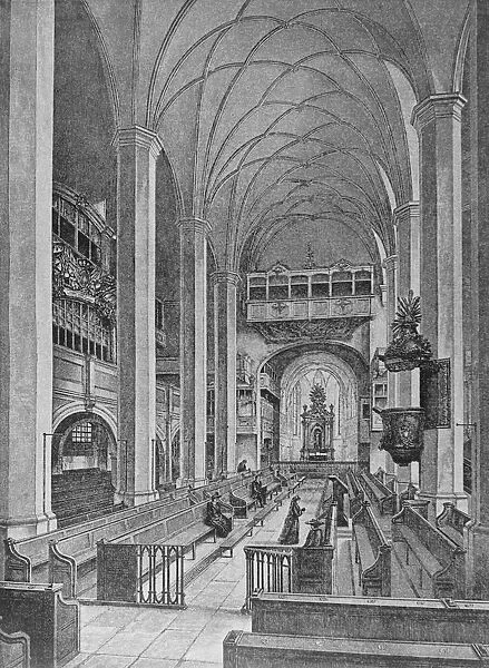 St. Thomas Church in Leipzig, Bachs grave, before 1885