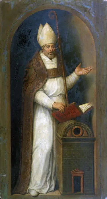 Framed Print : St Thomas de Villeneuve, 1597. Artist: Juan De Juanes Framed Print : St Thomas de Villeneuve, 1597. Artist: Juan De Juanes