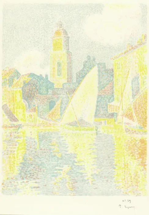 Framed Print : St. Tropez: The Port (Saint-Tropez: Le port), 1897 / 1898. Creator: Paul Signac Framed Print : St. Tropez: The Port (Saint-Tropez: Le port), 1897 / 1898. Creator: Paul Signac