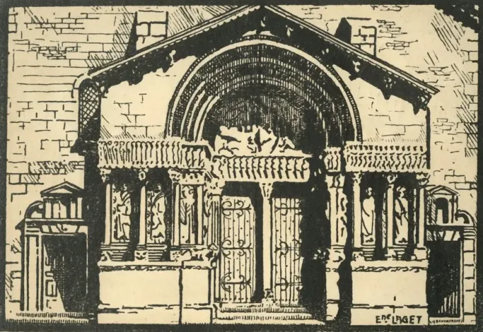 Framed Print : St-Trophime - Le Portail - The Portal of the Church of St-Trophime, c1920s. Creator: E Laget Framed Print : St-Trophime - Le Portail - The Portal of the Church of St-Trophime, c1920s. Creator: E Laget