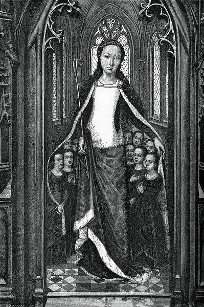 St Ursula and the Holy Virgins, from the Reliquary of St Ursula, 1489, (1870)