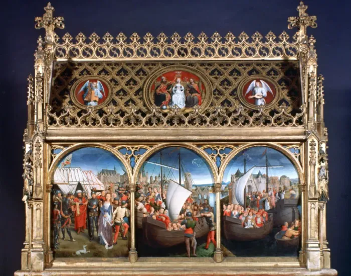 Framed Print : St Ursula Shrine, 1489. Artist: Hans Memling Framed Print : St Ursula Shrine, 1489. Artist: Hans Memling