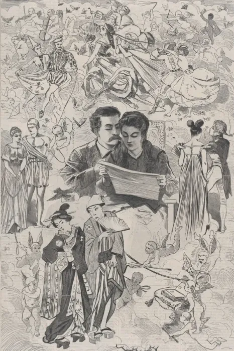Framed Print : St. Valentines Day - The Old Story in All Lands (Harpers Weekly, Vol. XII) Framed Print : St. Valentines Day - The Old Story in All Lands (Harpers Weekly, Vol. XII)