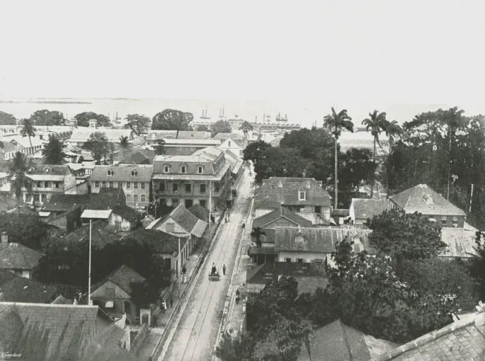 Framed Print : St Vincent Street, Port of Spain, Trinidad, 1895. Creator: Unknown Framed Print : St Vincent Street, Port of Spain, Trinidad, 1895. Creator: Unknown