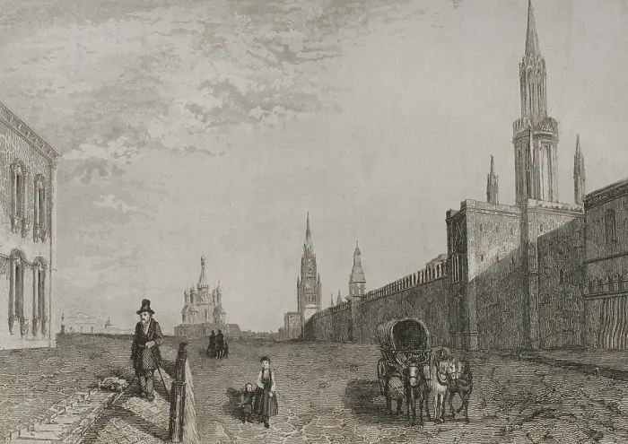 Framed Print : St Vladimir gate, Red Square, Moscow, Russia, 1839. Creator: Augustin Francois Lemaitre Framed Print : St Vladimir gate, Red Square, Moscow, Russia, 1839. Creator: Augustin Francois Lemaitre