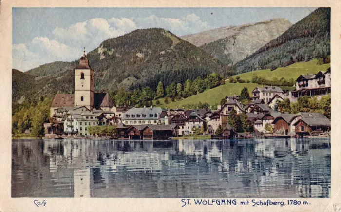 Framed Print : St Wolfgang mit Schafberg, 1933. Creator: Unknown Framed Print : St Wolfgang mit Schafberg, 1933. Creator: Unknown