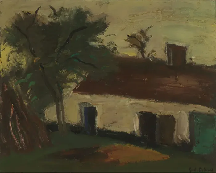 Framed Print : Stable, 1939. Creator: Gustave De Smet Framed Print : Stable, 1939. Creator: Gustave De Smet