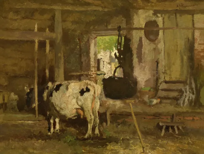 Framed Print : Stable Interior, late 19th-early 20th century. Creator: Adriaan Joseph Heymans Framed Print : Stable Interior, late 19th-early 20th century. Creator: Adriaan Joseph Heymans