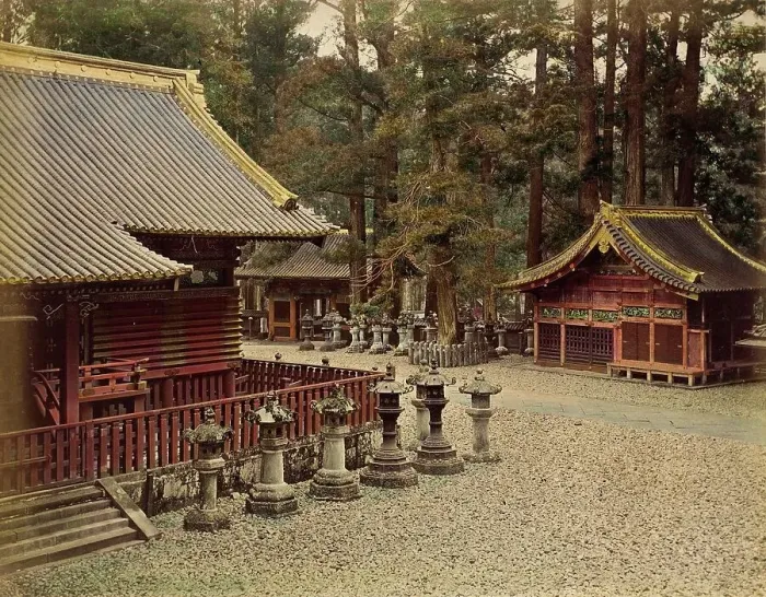 Framed Print : Stable at Nikko, 1865. Creator: Unknown Framed Print : Stable at Nikko, 1865. Creator: Unknown